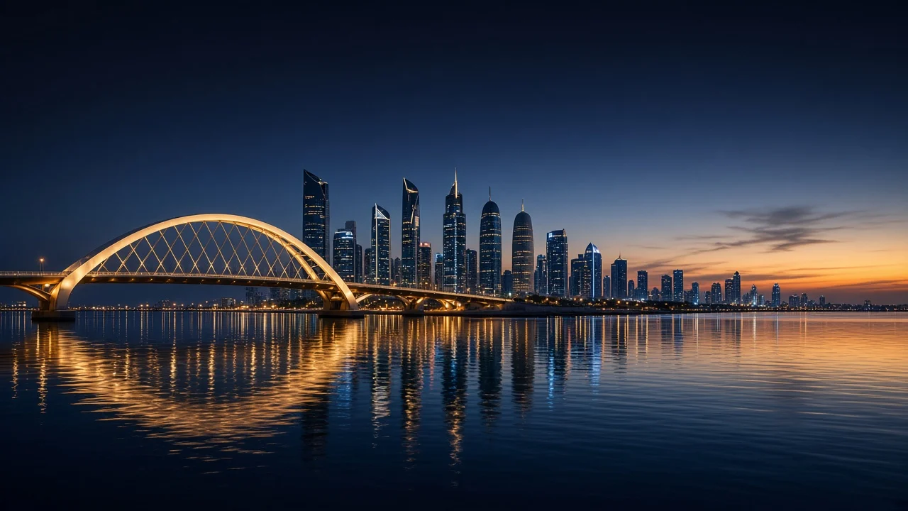Bridge and skyline